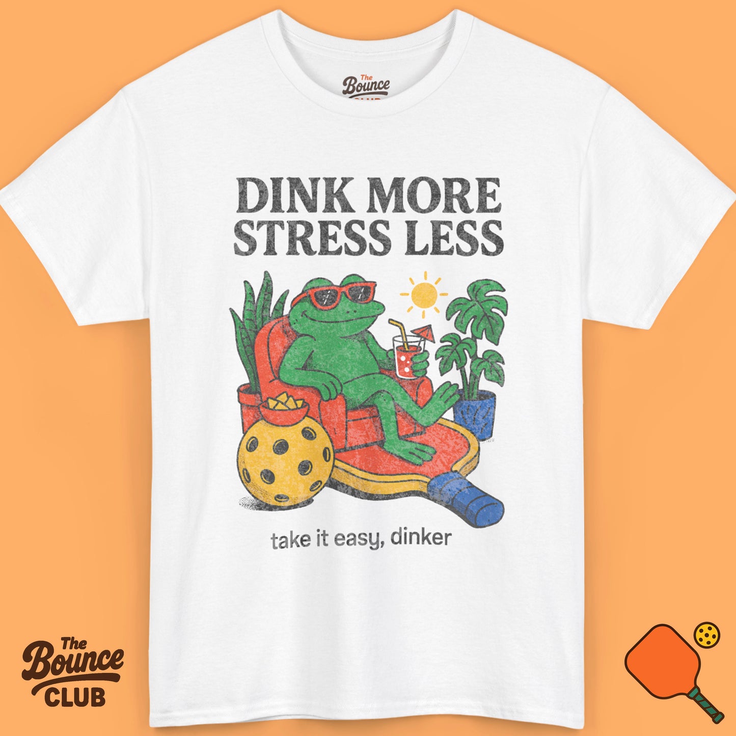 Dink More Stress Less Pickleball Shirt