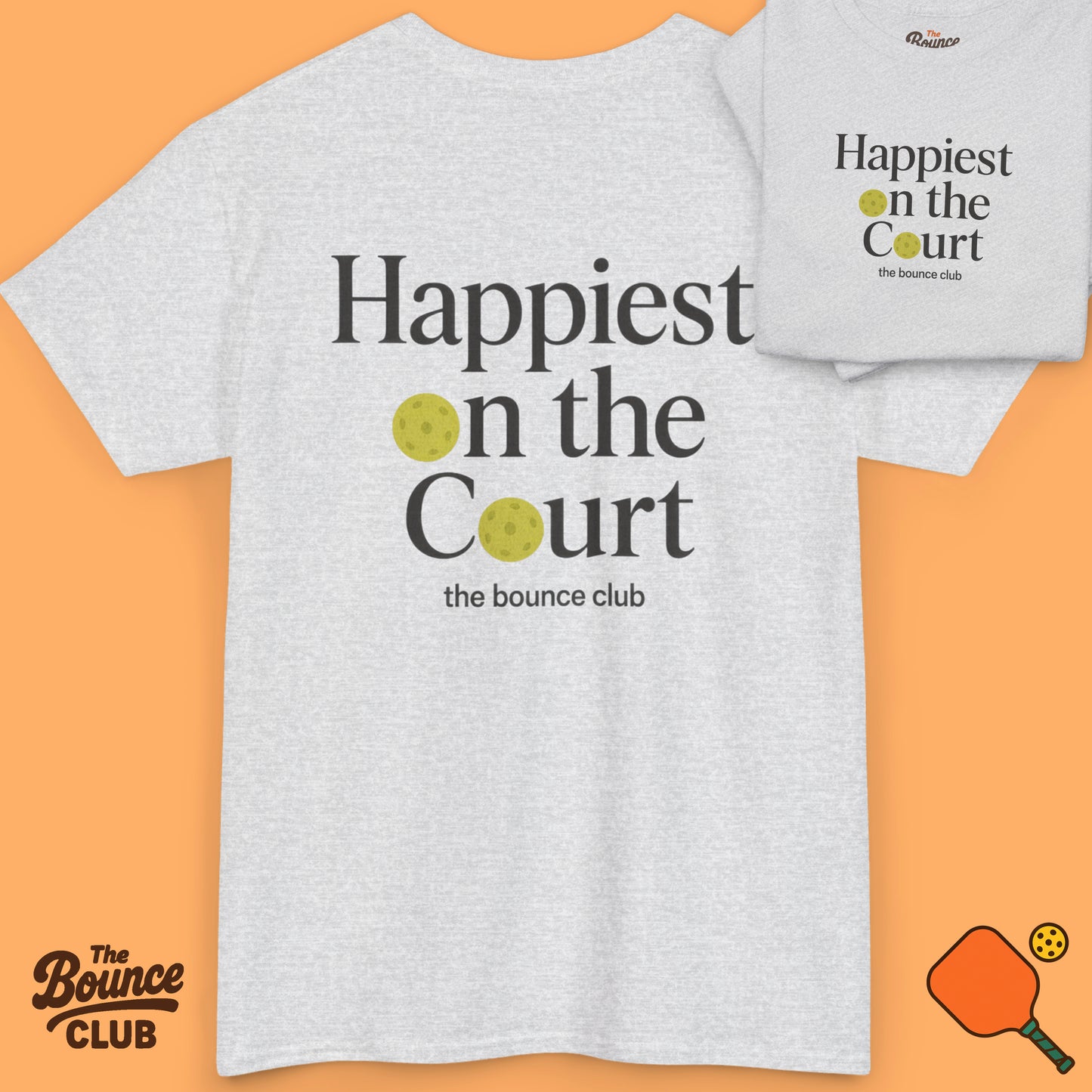 Happiest On The Court Pickleball Shirt - Light