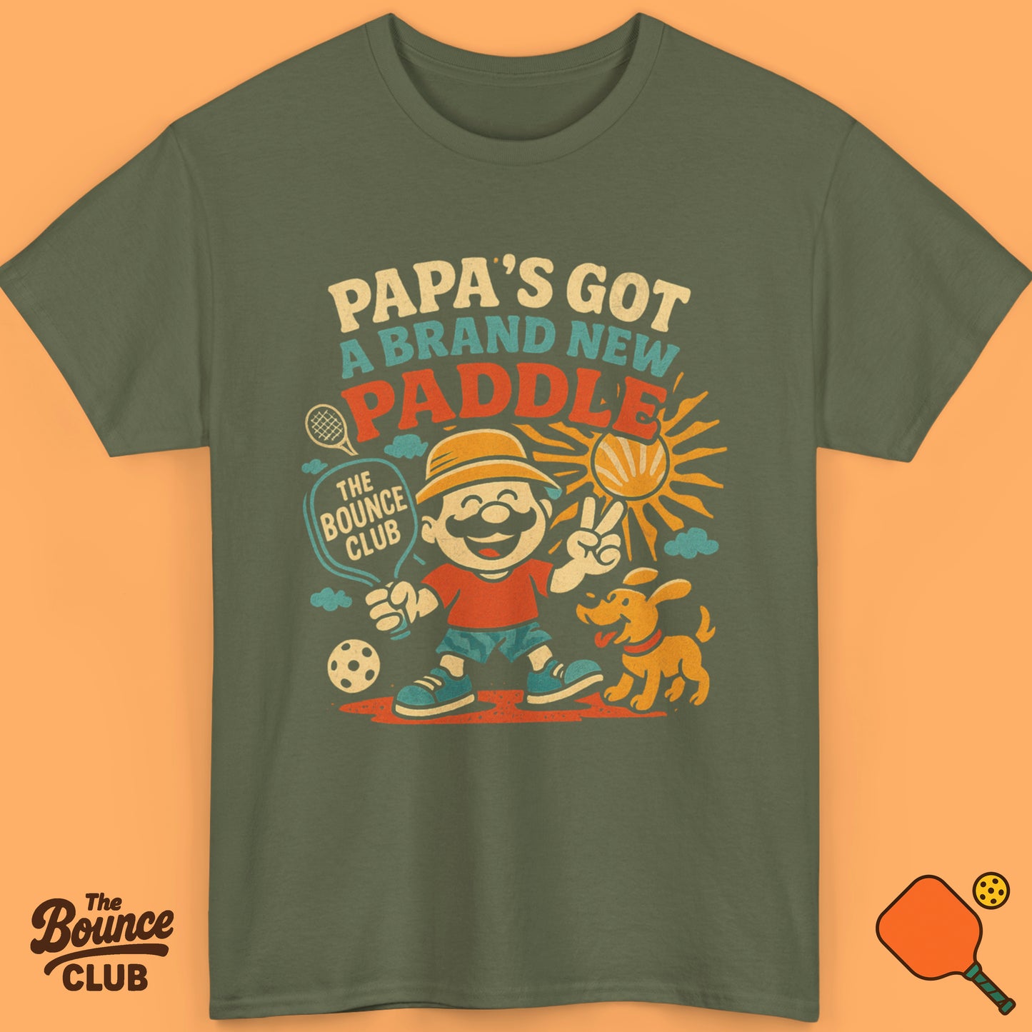 Papa's Got A Brand New Paddle Pickleball Shirt