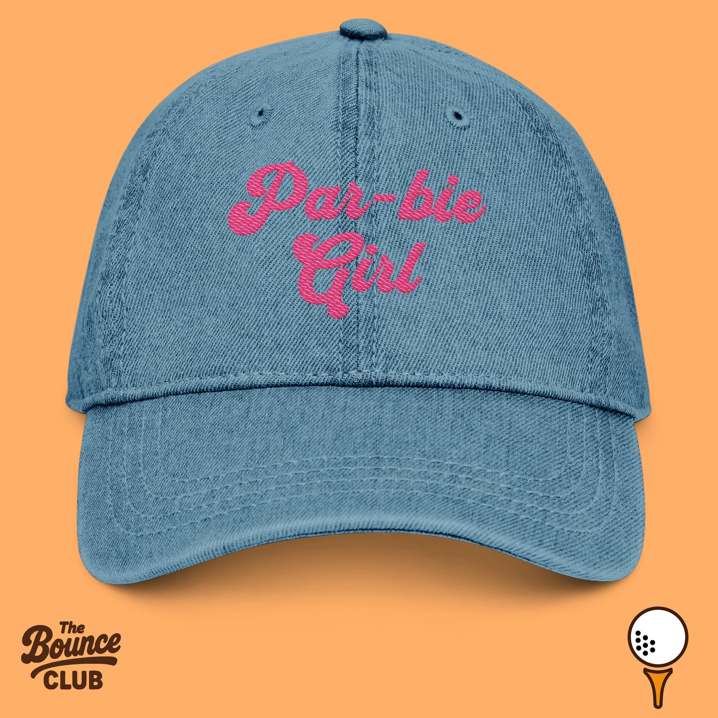 Par-bie Girl Denim Golf Hat