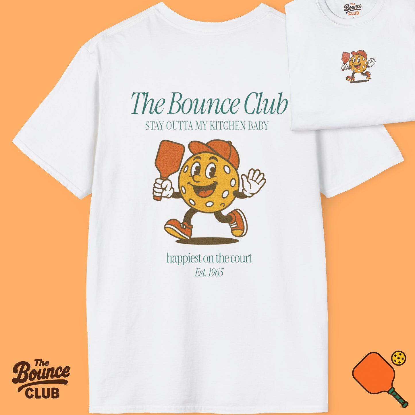 The Bounce Club Pickleball Mascot T-Shirt