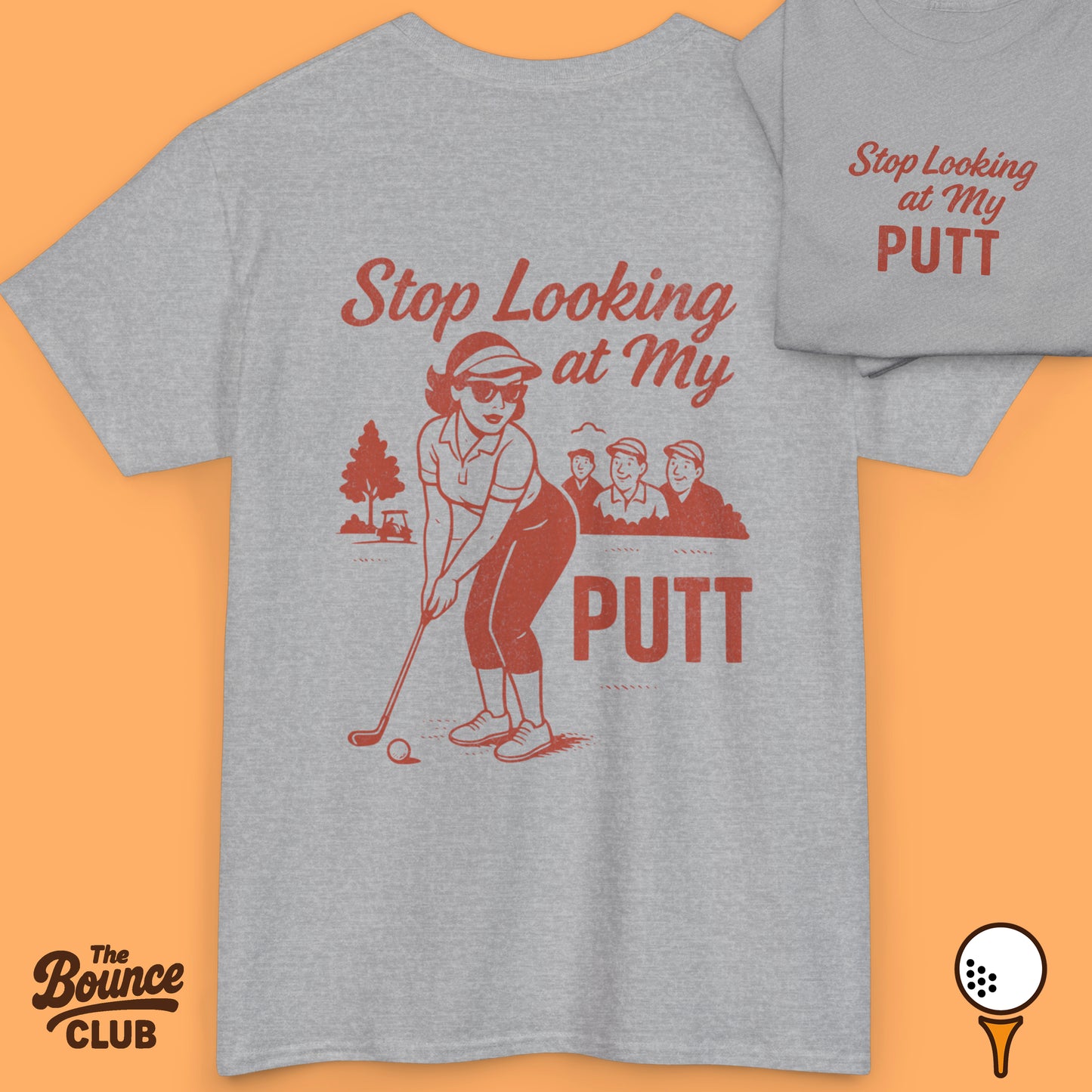 Stop Looking At My Putt Retro Golf Shirt