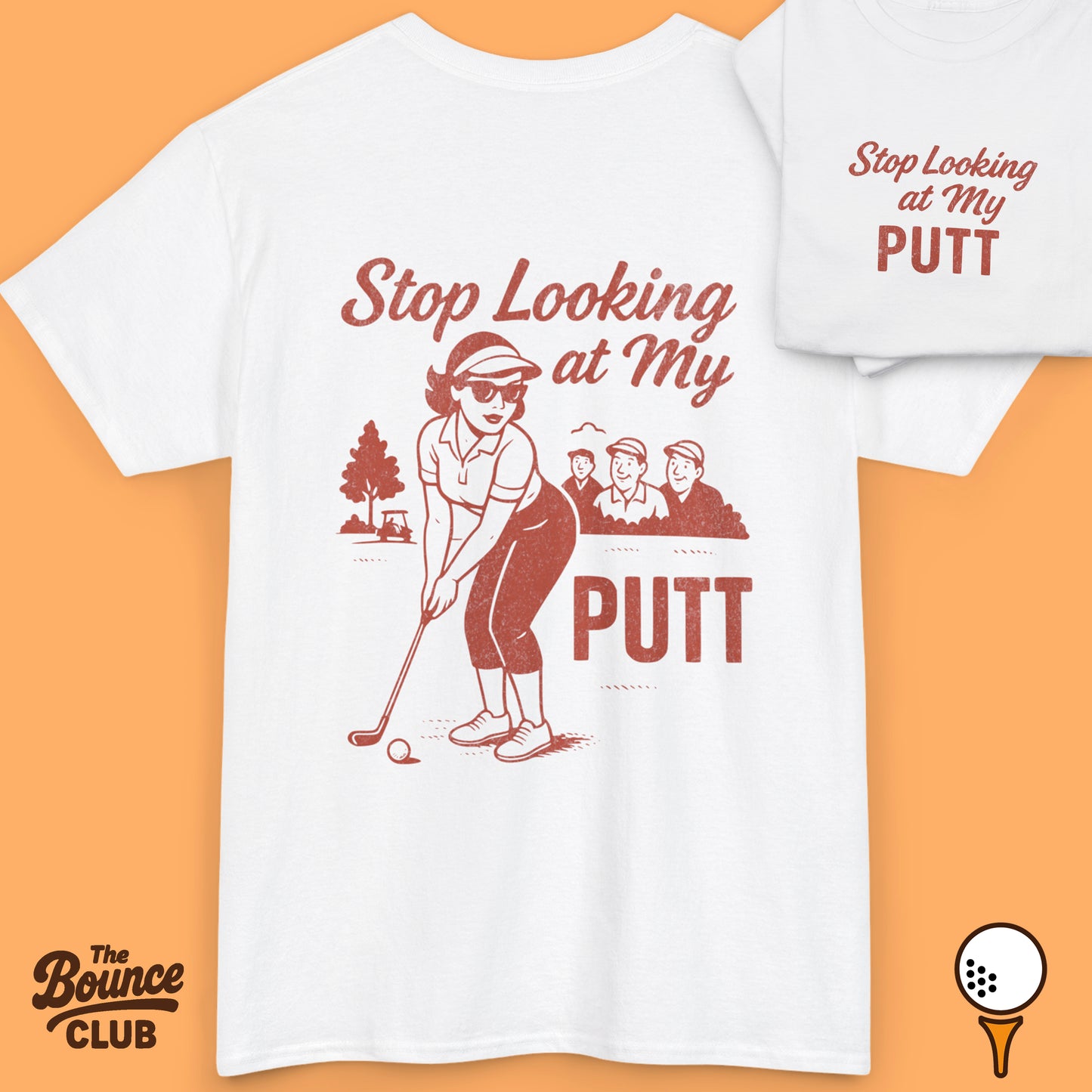 Stop Looking At My Putt Retro Golf Shirt