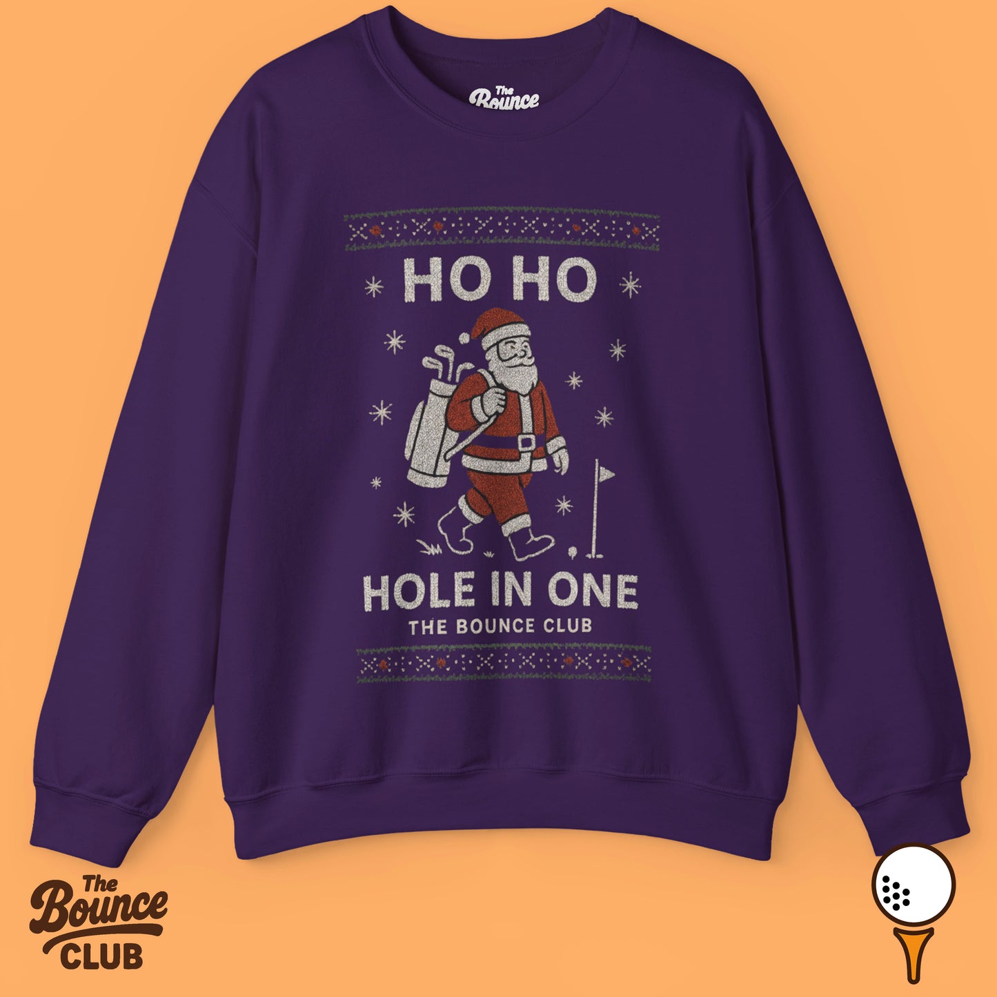 Ho Ho Hole In One Ugly Christmas Golf Sweatshirt